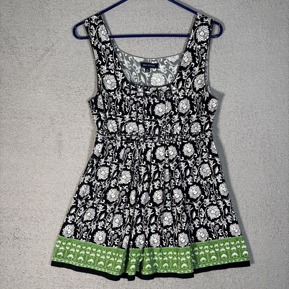 Max Edition Top Women’s Size M Black White‎ Empire Fairy Whimsigoth Y2K Inspired